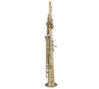 saxophone set Copper Soprano Saxophone Instrument With Integrated Straight Pipe In B Flat For Professional Performance (Color : Antique bronze)