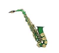 saxophone set Eb Alto Green White Shell Carved Saxophone With Cloth Box Beautifully Carved Woodwind Musical Instrument