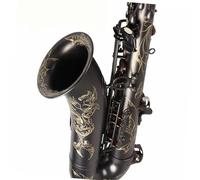 saxophone set Eb Alto Saxophone Musical Instrument Unique Brass Black Nickel Sax E Flat Sax