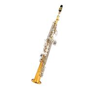 saxophone set Japan Treble Saxophone Golden And Nickel Silver Straight B Flat Sax Musical With Hard Boxs