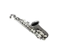 saxophone set Professional Bend Eb E-flat Alto Saxophone Sax Brass Black Nickel Plating Keys Carve Pattern