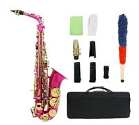 Saxophone Sets Alto E Flat Saxophone Hand Carved Brass Rose Red