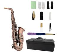Saxophone Sets Red Antique Style Saxophone Alto E Flat Major Suitable For Beginners
