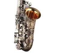 Saxophone Sets Tenor Saxophone Black With Nickel Plated Gold Bell Silver Keys And Case(Alto saxophone)