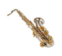 Saxophone Silver Plated Body Key Of Bb Tenor Saxophone Professional Musical Instrument With Case Accessories Easy To Play(A)