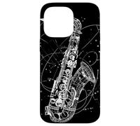 Saxophone Sketch Jazz Music Orchestra Case for iPhone 14 Pro Max