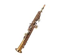 Saxophone Straight Handle BB Phosphor Bronze Body Gold Lacquer Key Treble F Saxophone