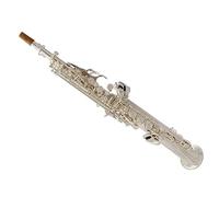 Saxophone Straight Pipe High-pitched B-flat Saxophone Musical Instrument Brass Silver-plated Body Sax With Accessories