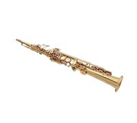 Saxophone Straight Tube Saxophone Brass Gold Lacquer B Tune Sax With Mouthpiece Professional Instrument