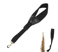 Saxophone Strap - Adjustable Instrument Support Harness from 37.5-46.5 cm, Padded Comfortable Shoulder Strap, Musical Accessory with Durable Metal Hook | Solution