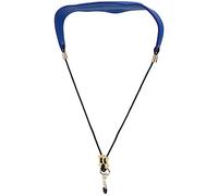 Saxophone Strap, Plus Cotton Artificial Leather Adjustable Shoulder Musical Instrument Parts for Soprano Tenor Alto Sax and Clarinets Oboes (Blue)
