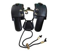 Saxophone Strap Professional Shoulder Harness Soft Leather Padded Strap for Soprano Sax