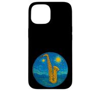 Saxophone Tenor Alto Band Jazz - Van Gogh Starry Night Style Case for iPhone 15