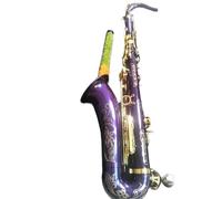 saxophone Tenor Saxophone Purple Color Gold Keys Sax Tenor Mouthpiece Reeds Neck Musical Instrument With Cases