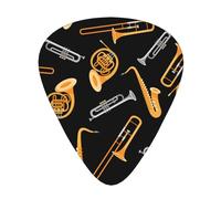 Saxophone Trombone Lover Music,12 Pcs Guitar Pick,3 Different Thickness Plectrums for Acoustic Guitar Bass Ukulele (0.46mm 0.96mm 0.71mm)