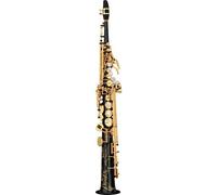 Saxophones 82Z Brass Straight Treble Sax Saxophone Bb B Flat Woodwind Instrument Natural Shell Key Carve Pattern(Black)