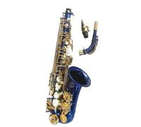 Saxophones Alto Saxophone Eb Brass Unique Blue Gold Key Carved Surface E Flat Instrument Sax With Case