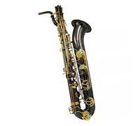 Saxophones Baritone Bass Music Black Nickel Body Gold Key Baritone Saxophone With Phoenix Engraving