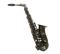 Saxophones Eb Alto Saxophone Unique Matte Black Nickel Plated Carved Surface E Flat Instrument Sax With Case