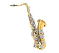 Saxophones For Music Lovers Tenor Saxophone Bb Tone Nickel Plated Silver Musical Instrument(Gold Silver Key)