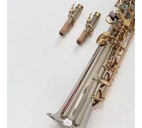Saxophones Silver B-flat Professional Treble Saxophone All-silver Made Professional-grade Tone Saxo Treble Playing Jazz Instruments(Bag B)