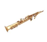 Saxophones Soprano Straight Tube Saxophone Brass Material Gold Lacquer Finish B Major Professional Musical Instrument
