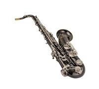 Saxophones Tenor Saxophone Bb Tone Black Nickel Silver Key Sax With Case Gloves(Bag A)