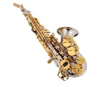 Saxophones Tenor Saxophone Bb Tone Black Nickel Silver Key Sax With Case Gloves(Bag B)
