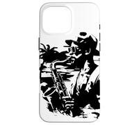 Saxophonist Graphic Tenor Saxophone Case for iPhone 16 Pro Max