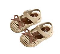 Saxrel Girls Sandals Size 12.5 Girls' PVC Mary Jane Sandals - Breathable Mesh Bow Accent Adjustable Strap Non-Slip Sole Flats Shoes for KindergartenBeach Vacation Trips Outdoor Summer Casual Wear