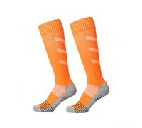 Saxrel Kids Football Socks Over-the-Knee Sports Socks - Cushioned Towel Bottom Anti-Slip Team Soccer Sock 3-17 Years for School Soccer Training Outdoor Hiking Running Camping