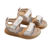 Saxrel Open-Toe Mesh Girls Sandals Size 12.5 - EVA Double Hook-and-Loop Summer Sandals Cute Accent Soft Non Slip Sole Shoes for Daily Outings Outdoor Hiking Non-School Uniform Days Beach Trips