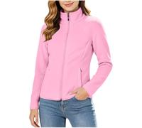 Saxrel Womens Fleece Jackets Full Zip Stand Collar Sweater Coats Pockets | Teddy Fleece Winter Coats Thick Thermal Outerwear Layering Lightweight Travelling Outdoor Walking Hiking Office Commuting