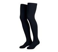 Saxrel Women's Knee High Socks Solid Color Over-the-Knee Ribbed Socks - Ladies Elastic Knit Thigh High Sock for School Uniform & Daily Wear Sports Stockings Warm Leg Warmers