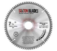 TCT18580TTCG Saxton TCT Circular Saw Blade 185mm x 80T x 30mm Bore (16, 20, 25mm and 25.4mm ring) Aluminium Laminate Hardwood