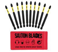Saxton Blades 10 X Saxton Pz2 89mm Long Magnetic Impact Duty Screwdriver Pozidrive Drill Driver Bits
