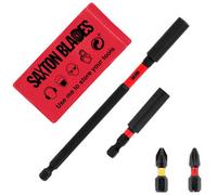 Saxton Blades 4 Piece Saxton Magnetic 60mm And 152mm Professional Impact Bit Holders With 1 X Pz2 & 1 X Ph2 Screwdriver Impact Bits