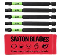 Saxton Blades 5 X Saxton 89mm Tx30 Magnetic Impact Screwdriver Driver Bits Set Torx