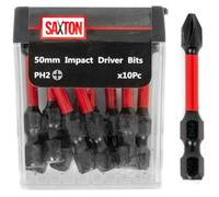Saxton Blades Saxton 10X Ph2 - 50mm Impact Duty Phillips Screwdriver Drill Driver Bits Sets Tic Tac Box