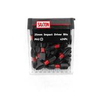 Saxton Blades Saxton 24X Ph2 - 25mm Impact Duty Phillips Screwdriver Drill Driver Bits Sets Tic Tac Box