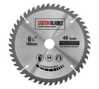 Saxton Blades Saxton Tct Circular Saw Blade 160mm X 48 Teeth X 20mm Bore & 16mm Ring