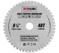 Saxton Blades Saxton Tct Multi Purpose Innovation Circular Saw Blade 210mm X 48T X 30mm Bore + 16, 20, 25mm Rings
