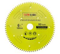 Saxton Blades Saxton Tct16080Tpro Professional Range Tct Circular Blade 160mm X 80Teeth X 20mm Bore & 16mm Ring