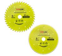 Saxton Blades Saxton Tct160Mxapro Professional Range Tct Circular Blade 160mm X 40 & 80 Teeth X 20mm Bore & 16mm Ring Pack Of 2