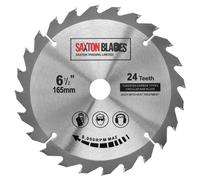 Saxton Blades Saxton Tct16524Tsk Tct Circular Saw Blade 165mm X 24 Teeth X 20mm Bore & 16mm Ring
