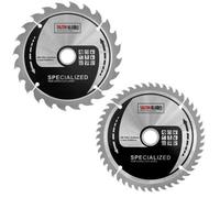Saxton Blades Saxton Tct165Mxa Thin Kerf Tct Circular Saw Blades 165mm X 24 & 48 Teeth X 20mm Bore + 16mm Ring Pack Of 2