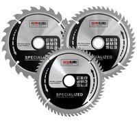 Saxton Blades Saxton Tct165Mxc Thin Kerf Tct Circular Saw Blades 165mm X 24, 48 & 60 Teeth X 20mm Bore + 16mm Ring Pack Of 3