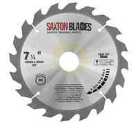 Saxton Blades Saxton Tct18520Tftg Flat Top Grind Tct Circular Saw Blade 185mm X 20T X 30mm Bore + 16, 20, 25mm Rings