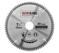 TCT18580T Saxton TCT Circular Wood Saw Blade 185mm x 30mm Bore x 80T for Bosch Makita Dewalt Fits 190mm Saws