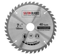 Saxton Blades Saxton Tct19040T Tct Circular Saw Blade 190mm X 40 Teeth X 30mm Bore + 16, 20 And 25mm Rings